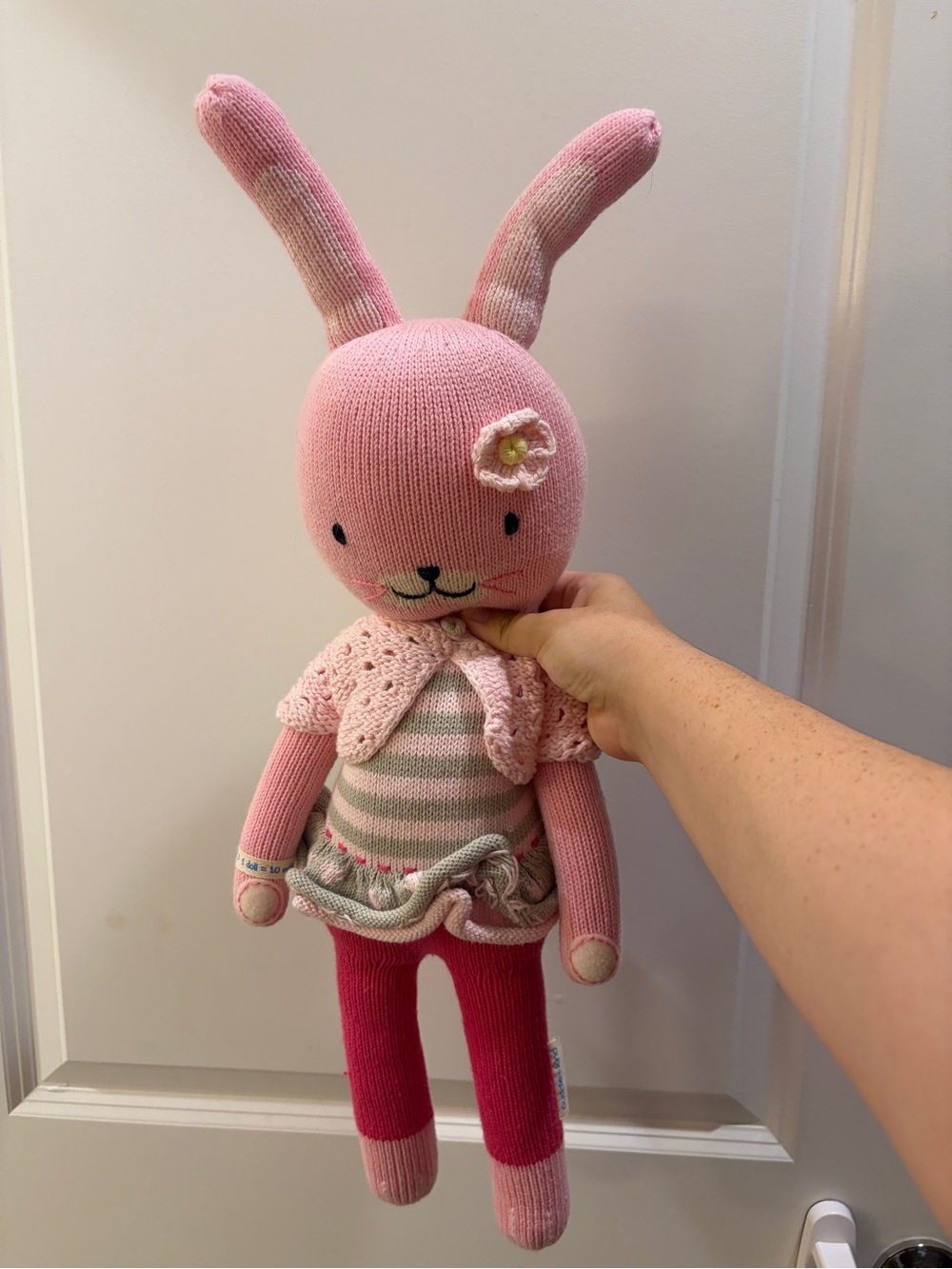 Pink Knit Chloe Bunny Cuddle + Kind